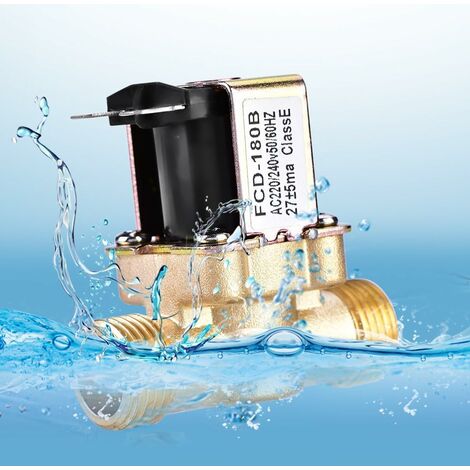 AC220V LANTRO JS soupape d'entrée d'eau normalement fermée en cuivre pour le contrôle de l'eau électrovanne électrique 1/2 