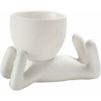 Vase Exterieur Pot De Fleur en Résine Humanoïde Fleur Séché Décoration De Jardin Vase Vintage Visage Sculpture Cache-Pot Bureau Décor À La Maison Cadeau Fleurs Créatif Vase（blanc）
