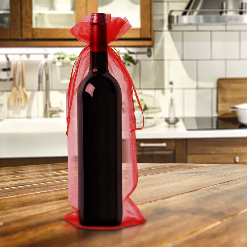 Housse de protection anti-poussière pour bouteille de vin, sac