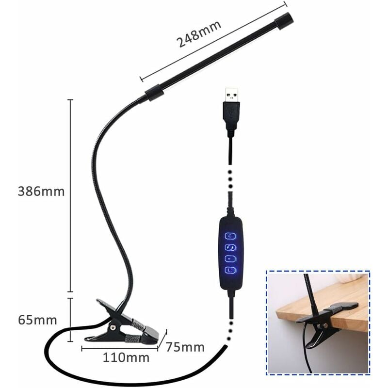 15% sur CABLING®Lampe LED USB, Mini Lumière USB Flexible, pour Ordinateur  Portable/PC, Lampe de Lecture (noir) - Achat & prix