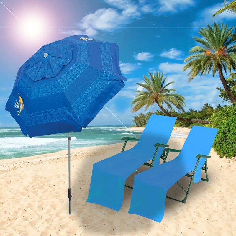 Lot de 4 Galettes de chaise 40 x 40 cm - Bleu Caraïbes