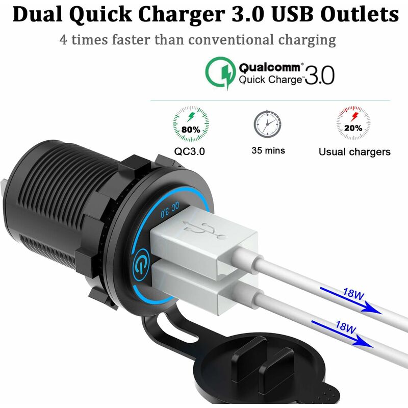 Chargeur USB pour voiture chargeur USB pour bus adaptateur chargeur USB  double Prise - Chine Chargeur USB et prise de chargeur USB prix