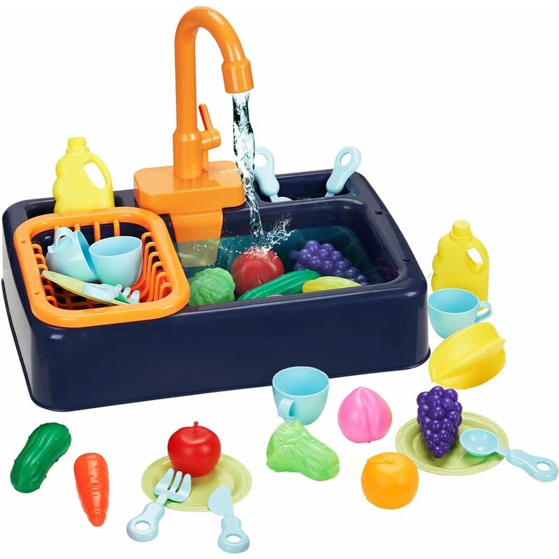 Cinqo- Évier de cuisine, ensemble de jouets avec circuit d'eau et lave- vaisselle