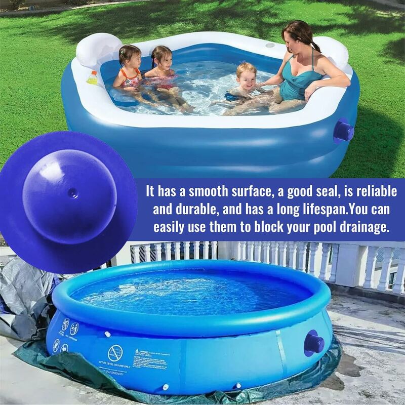 Lot de 10 bouchons de bouchon de piscine étendus, filtre de piscine de  rechange compatible avec Intex Pool(Bleu)