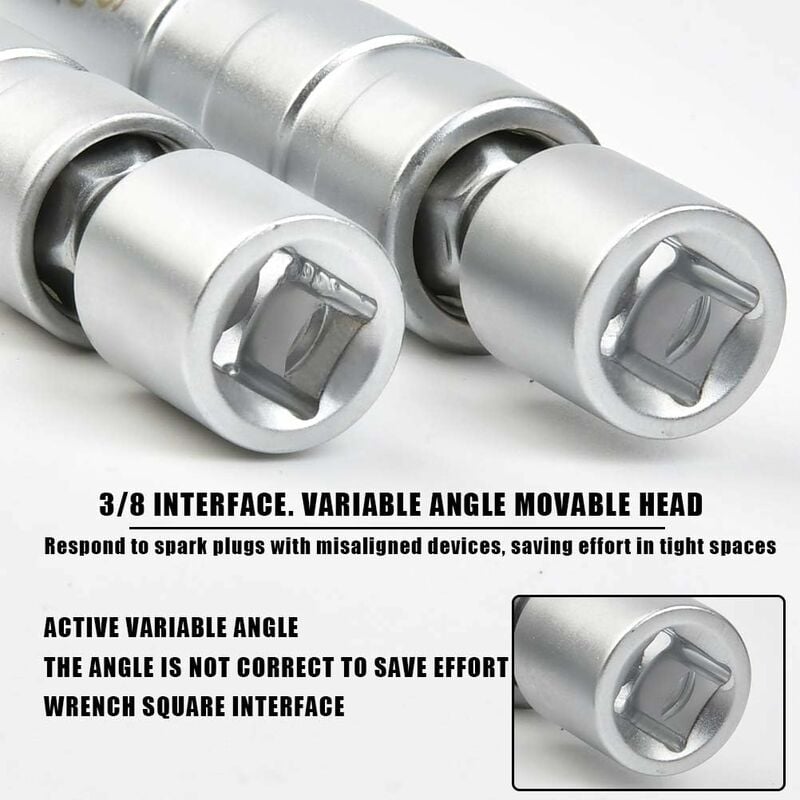 4pcs 14mm et 16mm Swivel Spark Plug Socket Set, bougie d'allumage magnétique