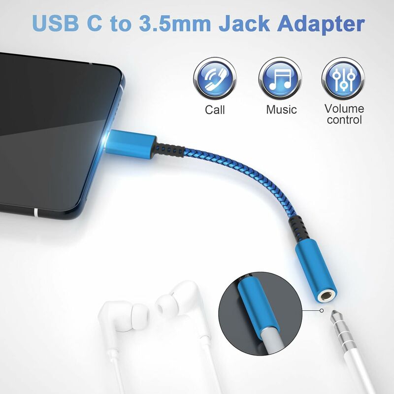 Adaptateur USB C vers jack. Adaptateur USB C vers prise 3,5 mm