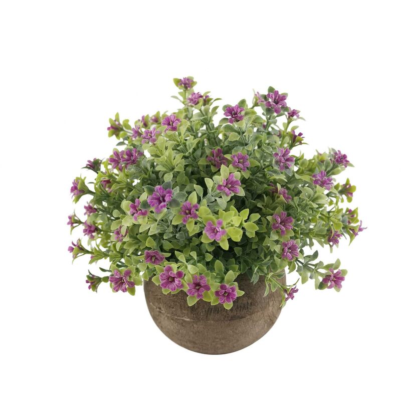Plante tombante artificielle Pétunias violets en pot