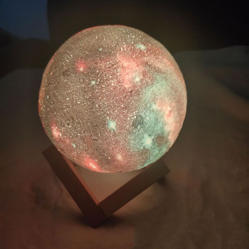 Nuages astronaute lampe enfants veilleuse galaxie lampe LED 3D étoile  nuages lumière, télécommande et contrôle tactile USB rechargeable cadeau  pour bébé filles garçons anniversaire (allongé) 