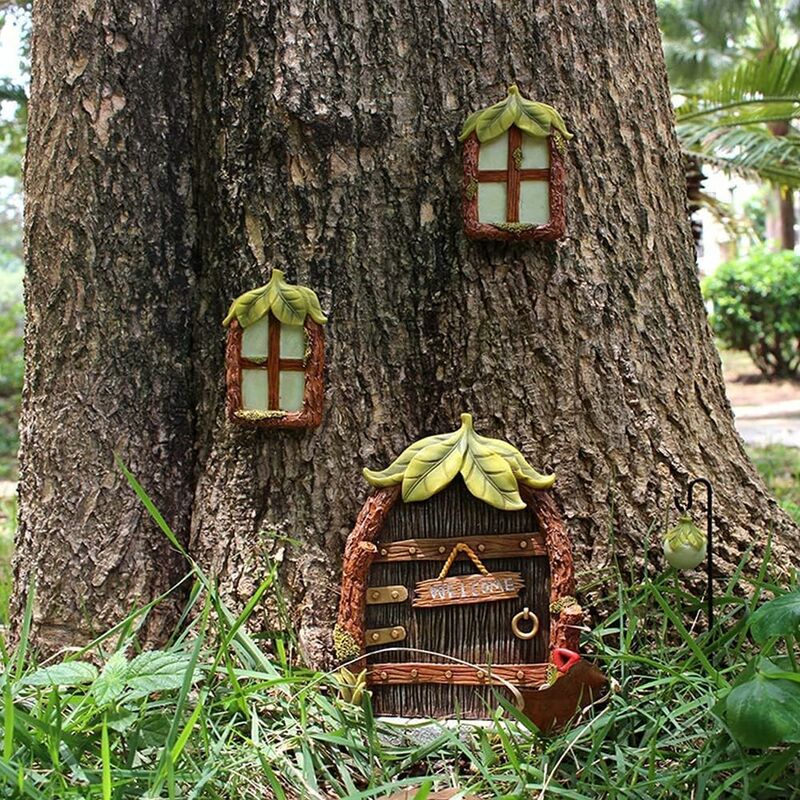 1 Pièce, Mini Porte De Conte De Fées Elfe 3d, Décoration D'arbre En Bois  Pour Cours Et Jardins, Artisanat Décoratif En Bois Créatif Et Mignon, Décor  De Scène, Décor De Festivals, Décoration