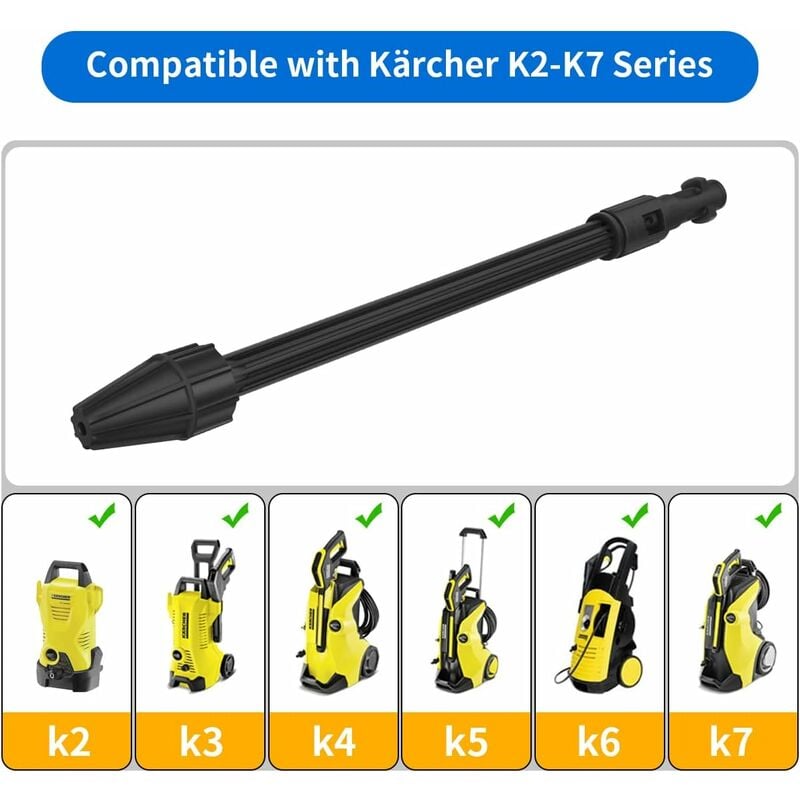 Lance de Pulvérisation Haute Pression pour Kärcher K2 K3 K4 K5 K6 K7,  Blaster Buse de Nettoyage Accessoire，T-Audace