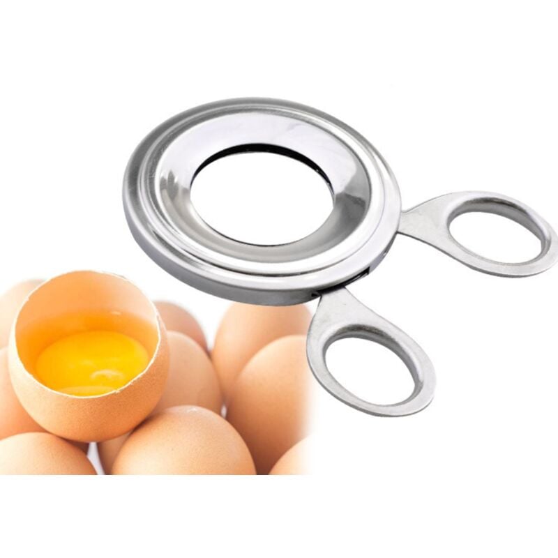 Ouvre-œuf à la coque en acier inoxydable - Coupe-œuf pratique - Pour œufs  durs et mous 