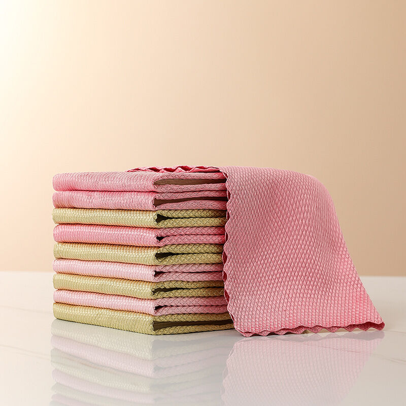 6 Pcs Chiffon Microfibre, 25 x 25 cm Chiffons de Nettoyage sans Traces  Réutilisables, Chiffon Cuisine, Adapté aux Fenêtres, Voiture, Cuisine, Salle  de Bain, Miroir, Maison.