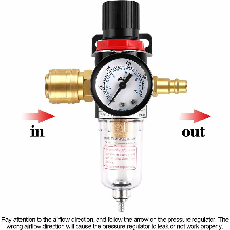 1/4 Filtre Régulateur Régulateur, Humidité Compresseur Pression, Filtre  Air Régulateur, 1/4 Regulateur Pression Air, Postuler à Protégez les  Outils à Air Comprimé et les Dispositifs Pneumatique en destockage et  reconditionné chez DealBurn