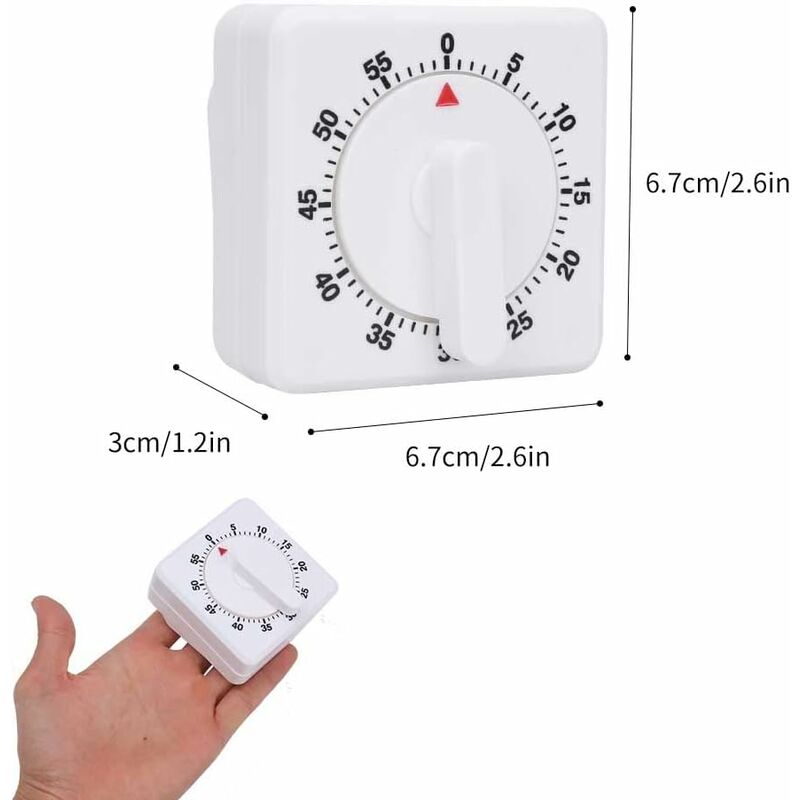 Minuteur MéCanique Et MagnéTique,T-Audace Minuteur Visuel, Minuteur  D'Examen, Minuteur de Cuisine,60 Minutes