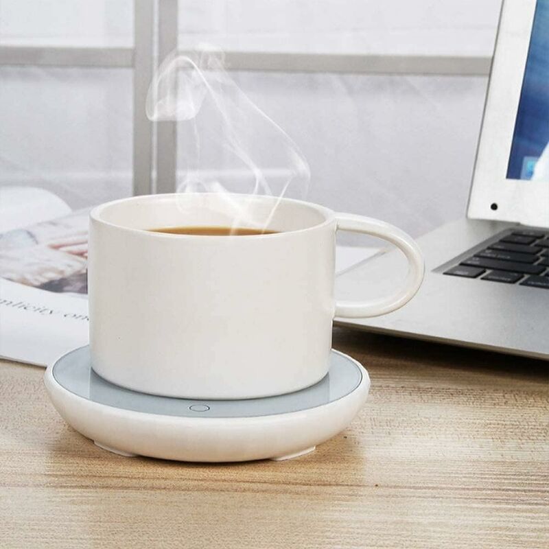 LABLANC Chauffe-Tasse Tasse à Café Chauffée Électriquement 55 ℃ Température  Constante Alimentation USB avec Tasse en Céramique Noir