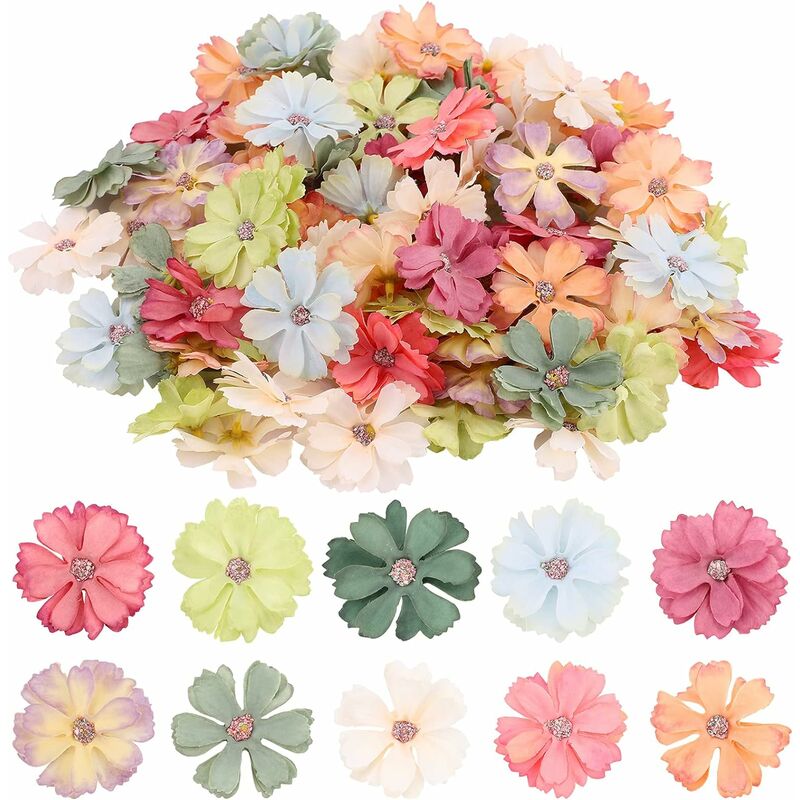 5 Pièces Couronne de Fleurs pour Cheveux, Multicolore Daisy Floral Couronne  Fleur Cheveux, Couronne de Fleurs Fleur pour Cheveux pour Fête de Mariage