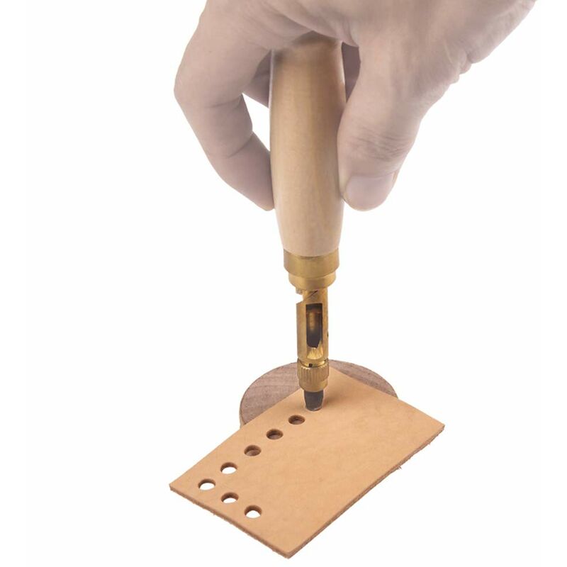 Outil de perforation Poinçon automatique Outil d'artisanat en papier en  cuir avec 6 embouts remplaçables -  France