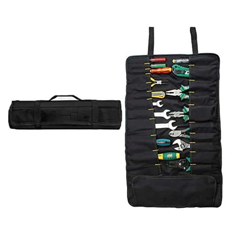 Housse à outils d'une pièce / sac / sacs 10 poches Porte-outils Roll  Storage Pouch Pliable / enroulable / portable Ultimate Tool Roll pour le  jardinage, électricien en oxf