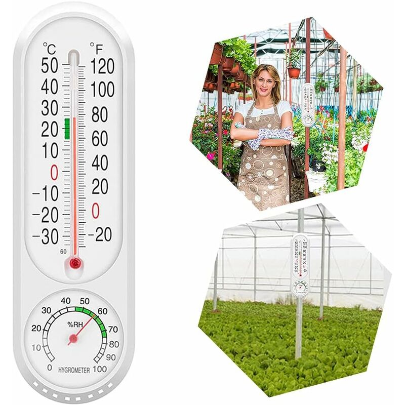 Thermomètre Int/Ext à piles - Outils de jardinage - Aménagement de