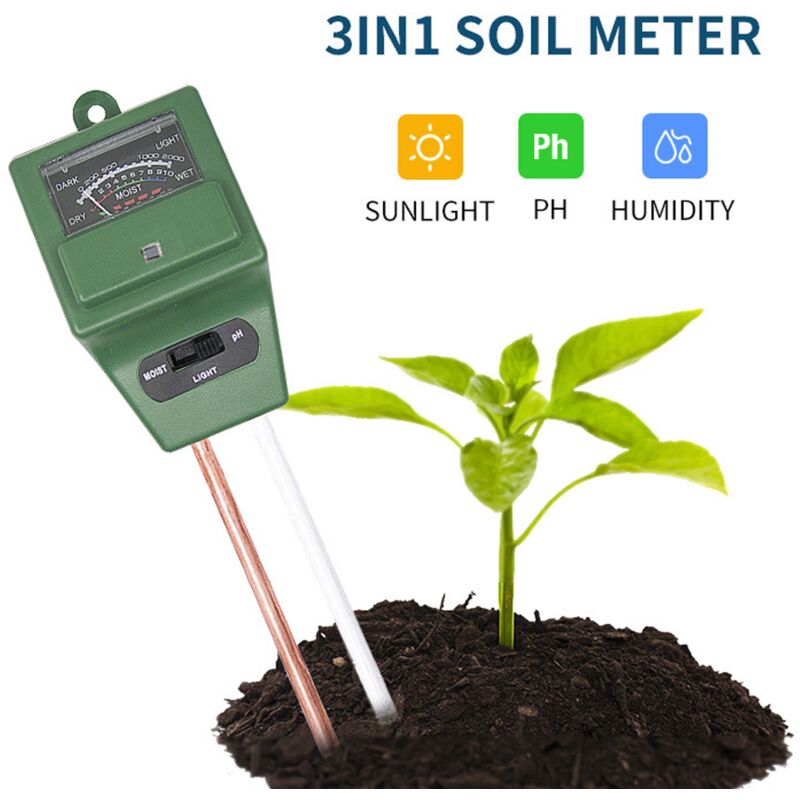 Humidimètre de sol - Kits de testeur de sol 3 en 1 avec testeur de ph  d'humidité du sol, kit d'outils de jardinage pour les plantes, adapté à  l'intérieur extérieur, jardin