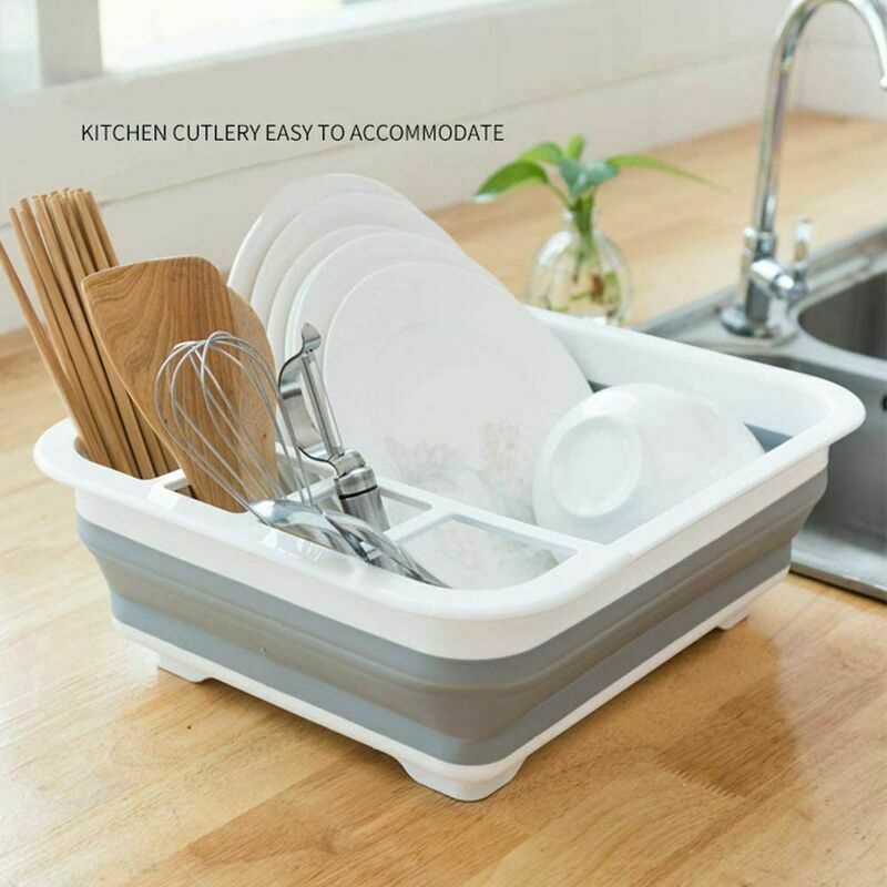 Lavabo pliable de 9 l avec bouchon de vidange, gain de place, bac de  rangement de cuisine pour camping, lavage des légumes, camping-car (bouchon  de