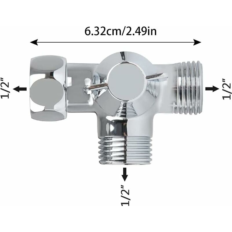 Vanne 3 voies laiton massif 3/8 « Adaptateur Diverter Valve pour