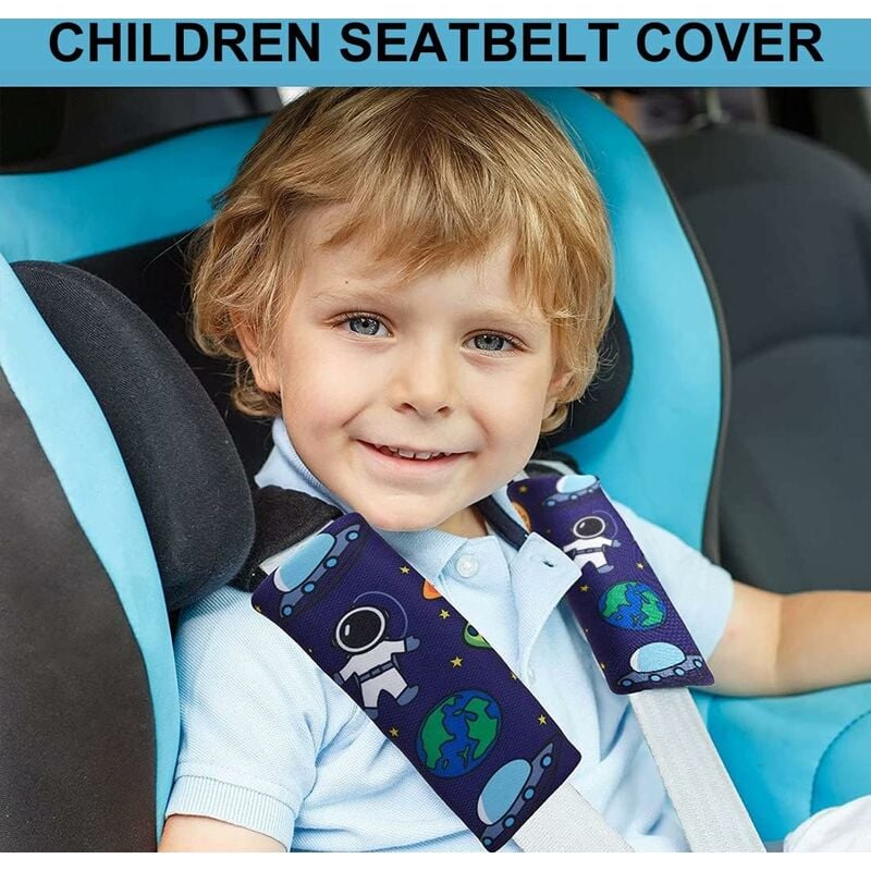 Coussinets de ceinture de sécurité pour enfants, 2 pièces, adaptateur de  ceinture de sécurité, dispositif de
