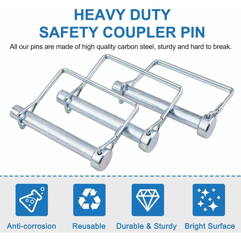 Goupille de sécurité CURT, 3/8 po, chaîne de 12 po (longueur de