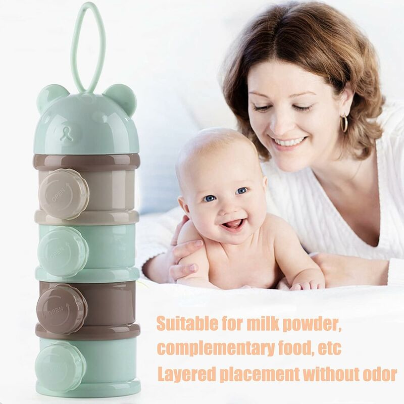 Distributeur de lait en poudre pour bébé à 4 niveaux Portable