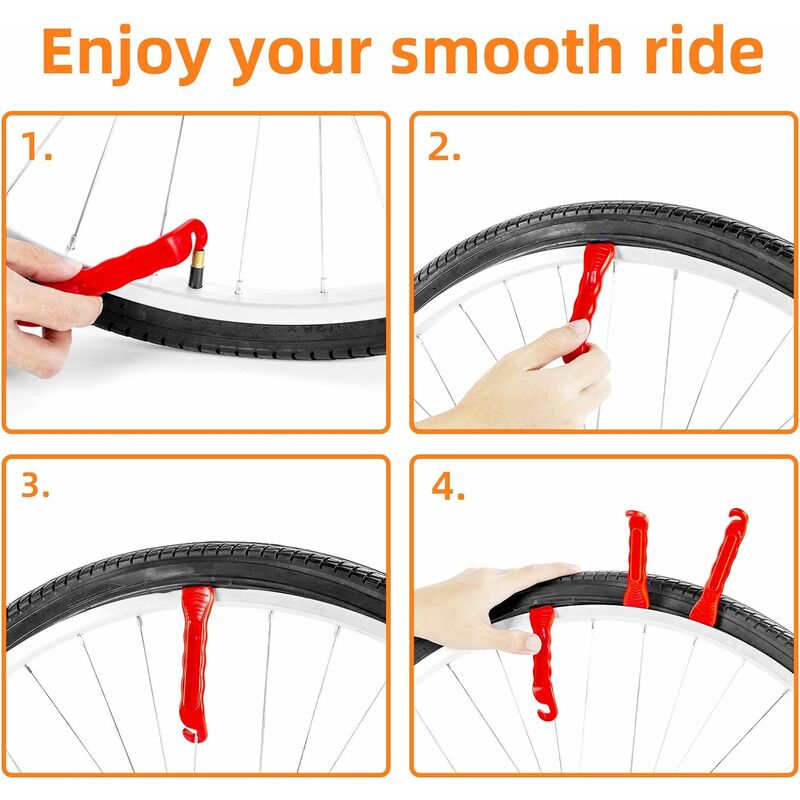 Outil de pneu facile, pince de retrait de pneus vélo pour protecteur de  jante perle de levier de pneu à main