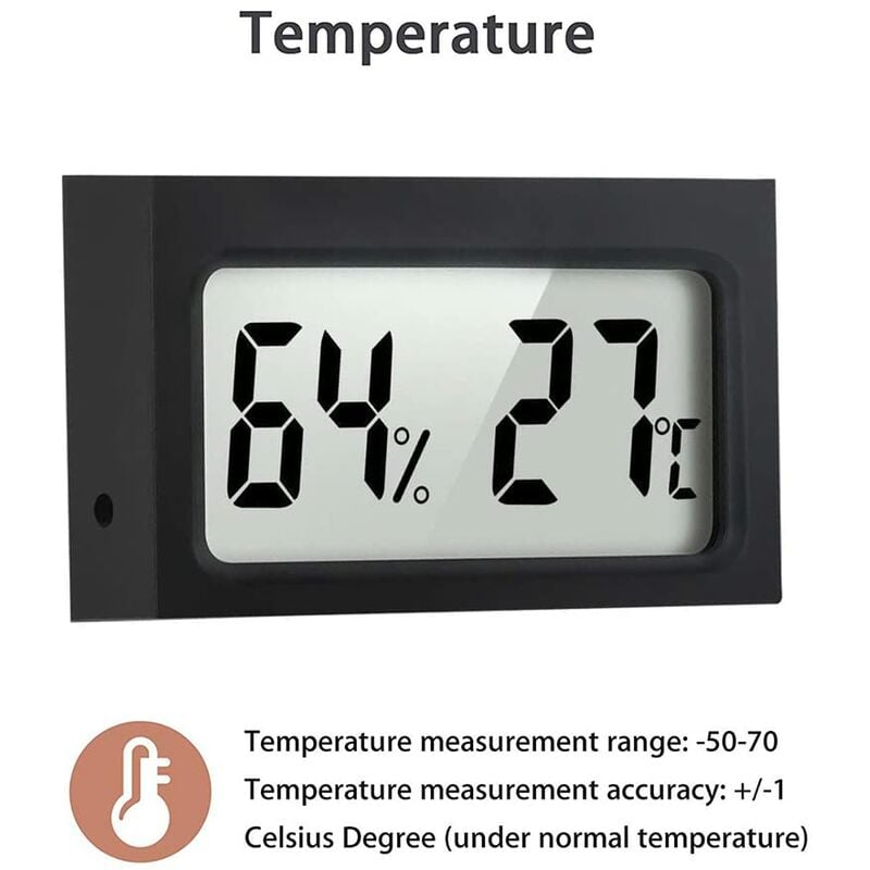 Acheter mini-thermomètre numérique de 1,5 pouce noir en ligne