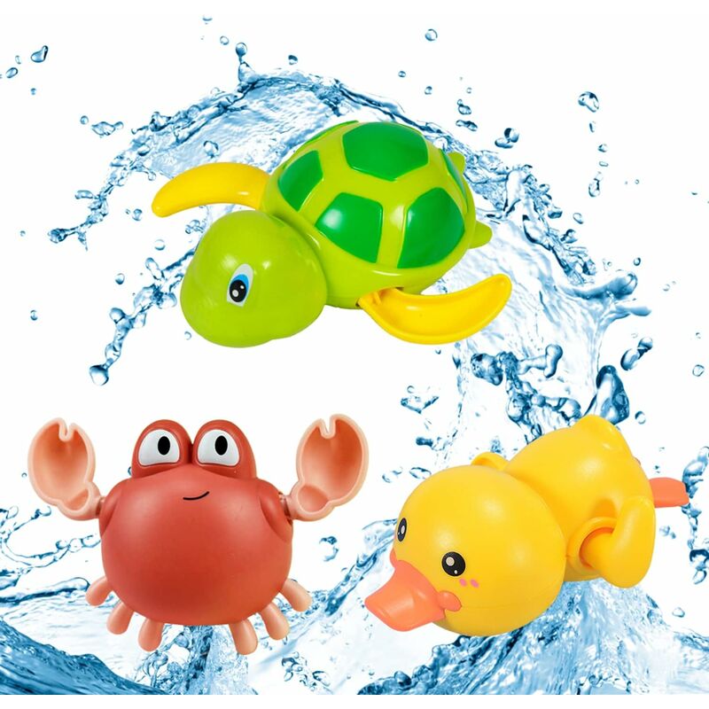 1 pièce Jouets de bain pour bébé, jouets de tortue nageuse à remonter pour  les tout-petits, jouets de douche de baignoire d'eau flottante, ensembles  de jeux de piscine de salle de bain