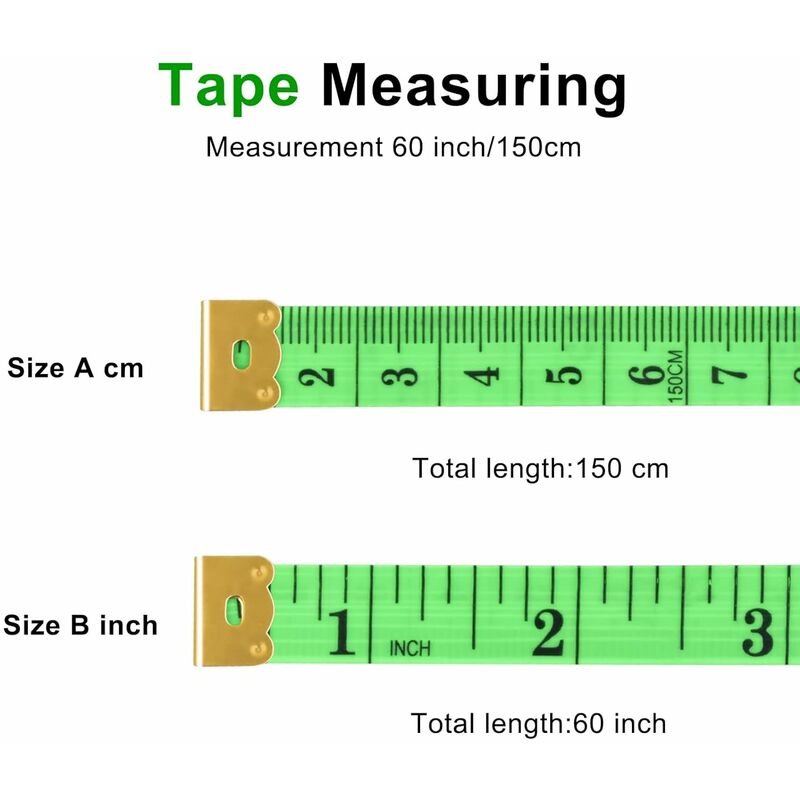 Règle de couture petit mètre, 1.5m pouce/cm, ruban à mesurer, mesure du  corps, règle