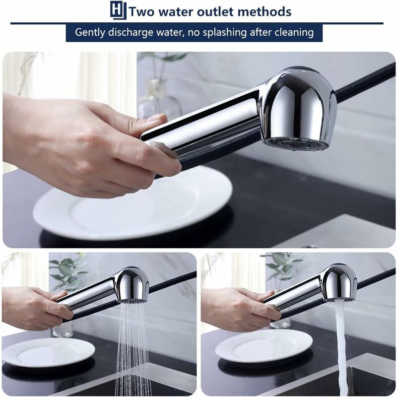 3 Modes Douchette Robinet Cuisine, Extractible Douchette Evier Cuisine G1/2  Tte Robinet Cuisine Douchette Remplacement Pour Salle De Bain Lavabobrosse