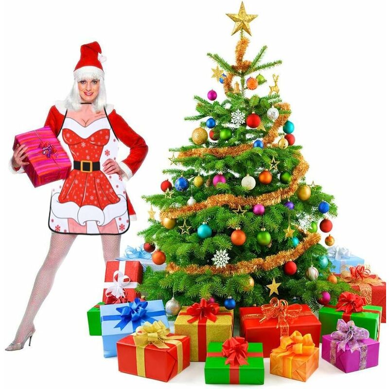 Tablier rouge de Noël(paquet de 2), Santa anime chef Tabliers de cuisine  Humoristique pour Barbecue femme et homme Noël Fête cadeau, - LionKnight