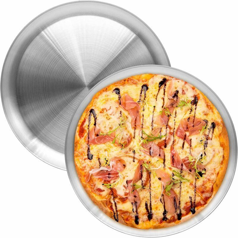 Plaque à pizza ronde en métal épais