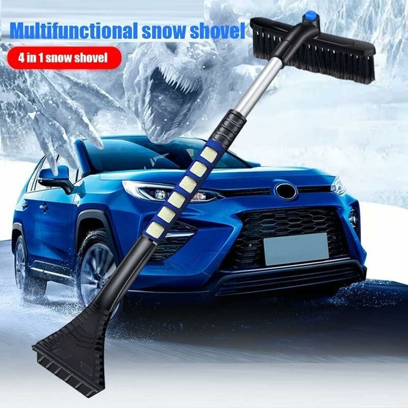 3 En 1 voiture brosse à neige pelle grattoir à glace conception pliable  brosse en verre nettoyage rapide déneigeur pour camions de voiture