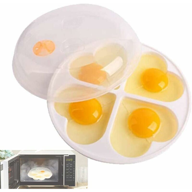 1pc, Cuiseur à œufs, Moule à œufs poché, Poêle à œufs à 2 cavités, Poêle à  œufs pour micro-ondes, Cuiseurs à œufs antiadhésifs, Cuiseur à œufs