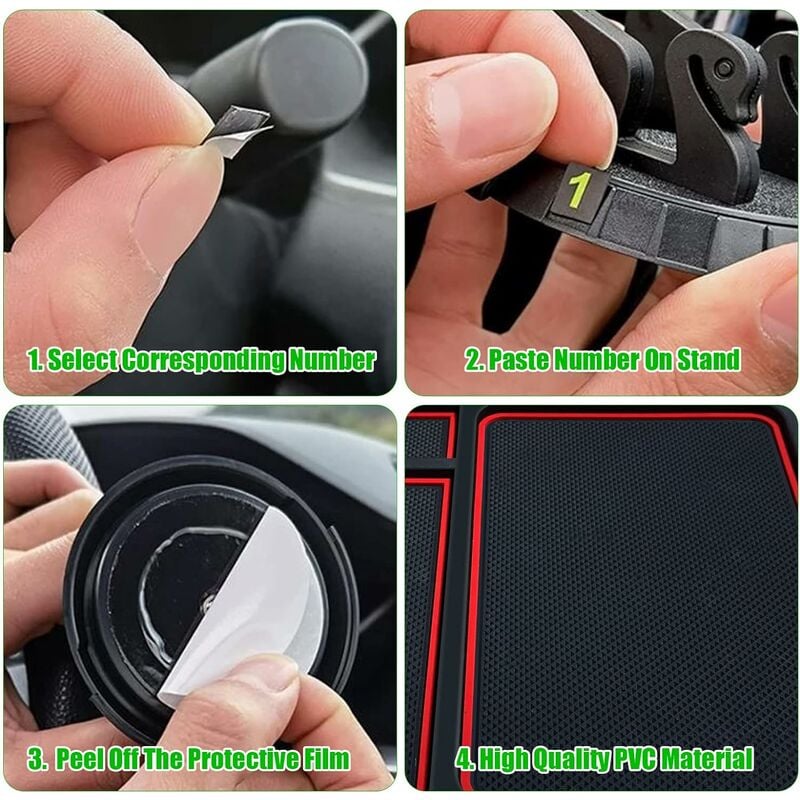 Tapis de téléphone antidérapant universel pour voiture, 4 en 1, tapis  antidérapant rotatif à 360 degrés