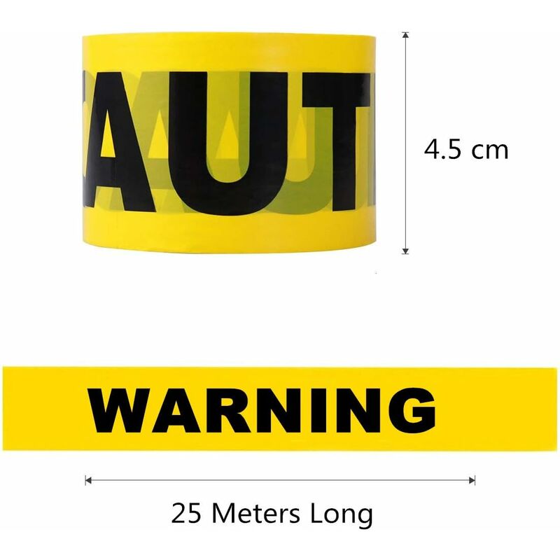 Bande réfléchissante Zwart/ Jaune - Rouleau de 5CM x 25M - Autocollant de  sécurité