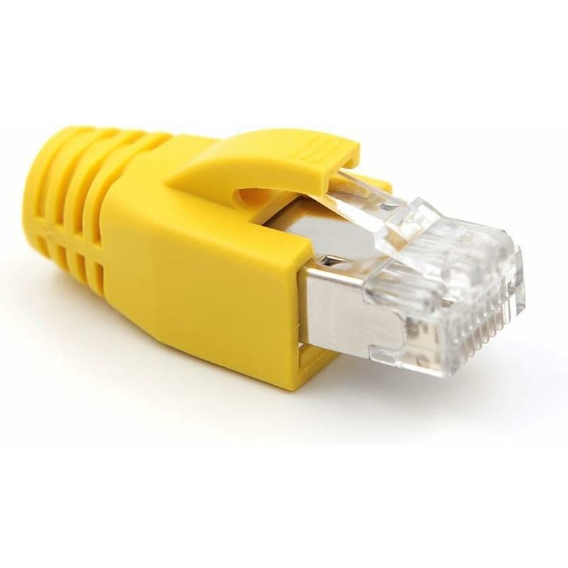 Connecteur Ethernet Cat7 Prise de tête de câble Ethernet modulaire RJ45  Connecteur réseau blindé Cat 7 plaqué or pour câble LAN