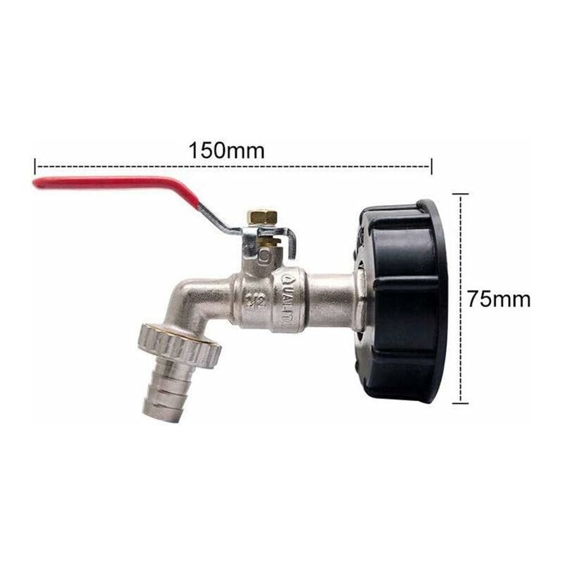 Adaptateur de réservoir Ibc S60x6 Brass Tap Valve Tuyau Connecteur Ton  Barrel Fitting Adaptateur pour récupérateurs d'eau de pluie Raccord de  sortie