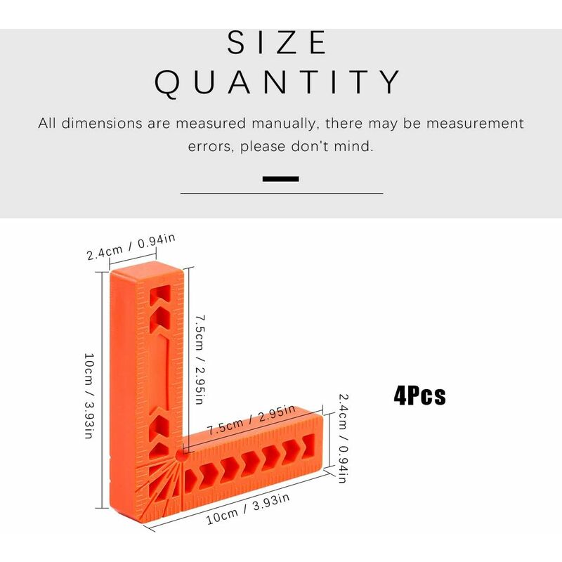 Lilaris 4 Pcs Presse d'Angle Serre Joint Angle Droit Réglable