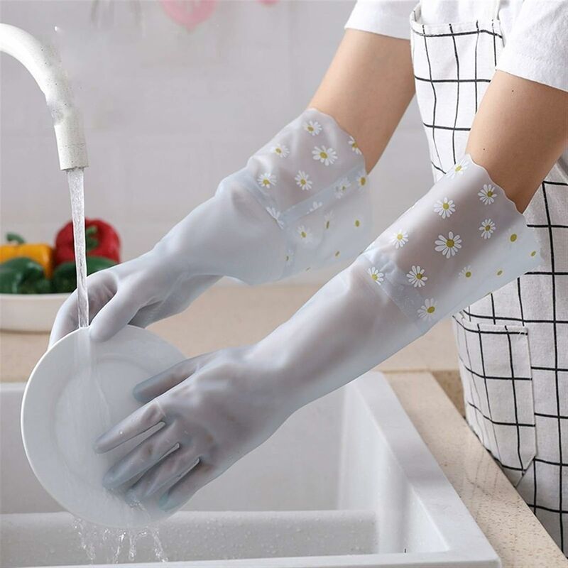 Gants en caoutchouc - Ménage Nettoyage Gants imprimé(Nettoyage ménager)  Convient pour laver les légumes/laver la
