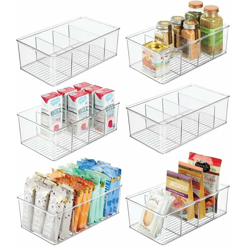 Lot de 6 Boîte De Rangement Alimentaire Hermétique Et Empilable