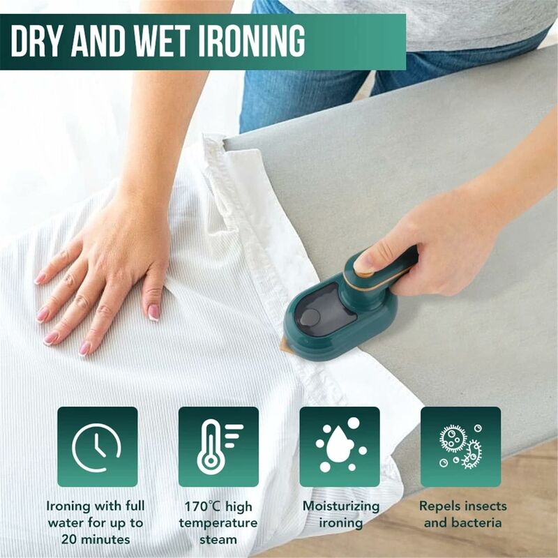 Micro Steam Iron - Handheld Dry & Wet Lroning Steam Iron - Portable  Household Fast Heat Ironing Machine - Handheld Clothes Garment Steamer
