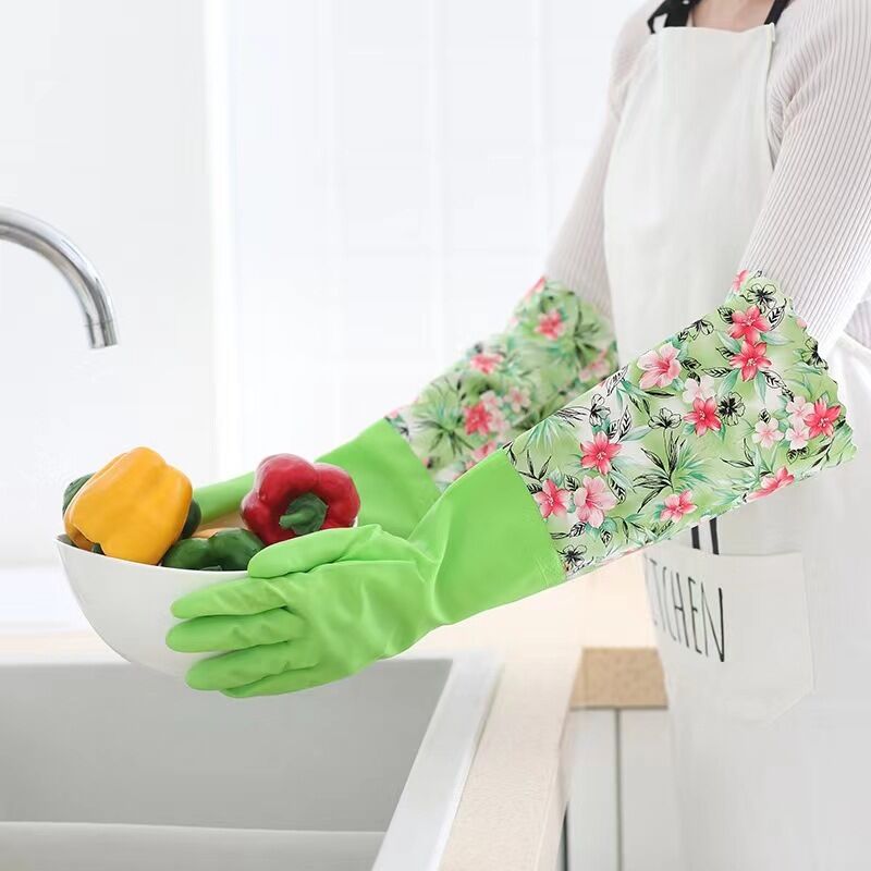 Gants de nettoyage épais en caoutchouc PVCS, gants de vaisselle en Latex  épaissi ménage cuisine ménage nettoyage gants en caoutchouc 