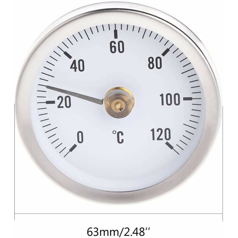 Thermomètre à four inox 600 °C avec sonde flexible et fixation à