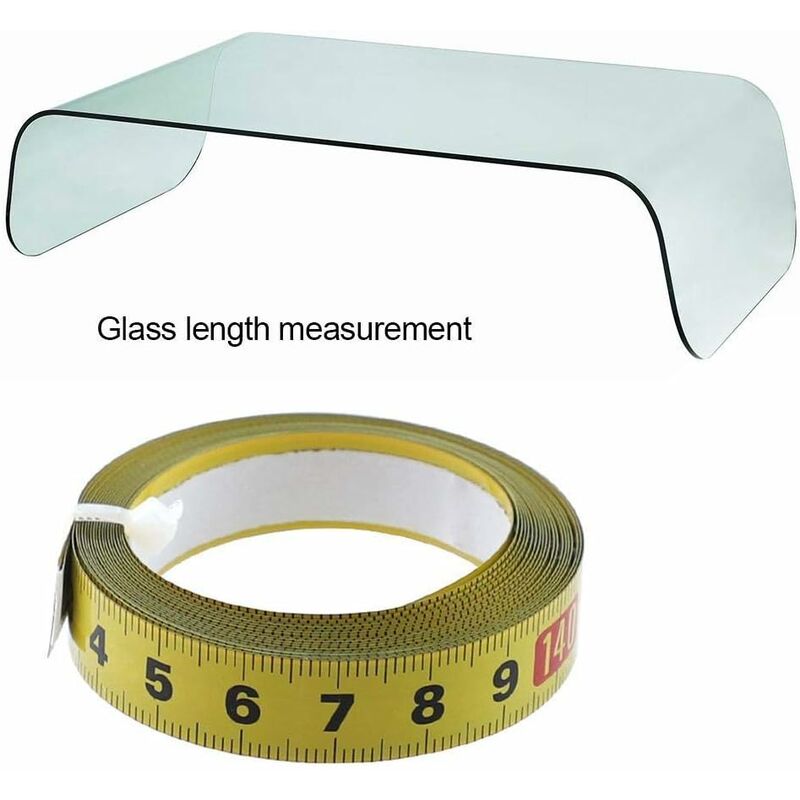 Lot de 3 rubans à mesurer auto-adhésifs métriques à coller, ruban à mesurer  autocollant, 1 m, ruban à mesurer, règle en acier, ruban à mesurer  autocollant, ruban métrique de gauche à droite 