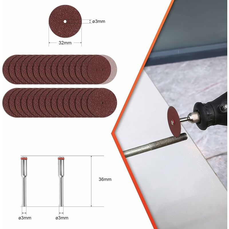 DISQUE A TRONCONNER PAR 36 D. 24 MM - D. DE QUEUE 3.2 MM